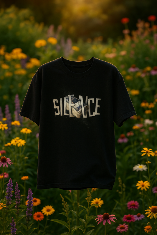 Silence Graphic Tee – Black