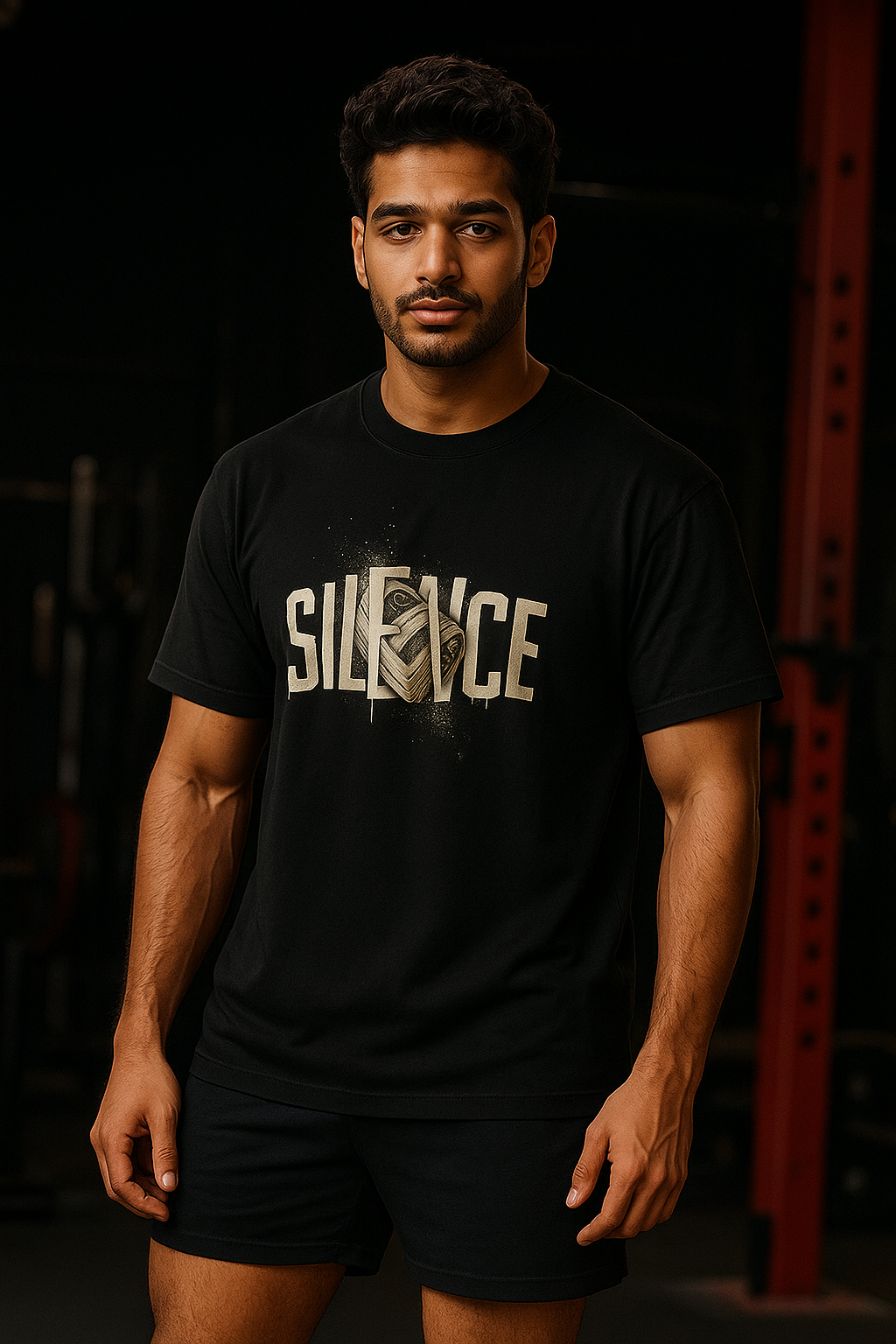 Silence Graphic Tee – Black