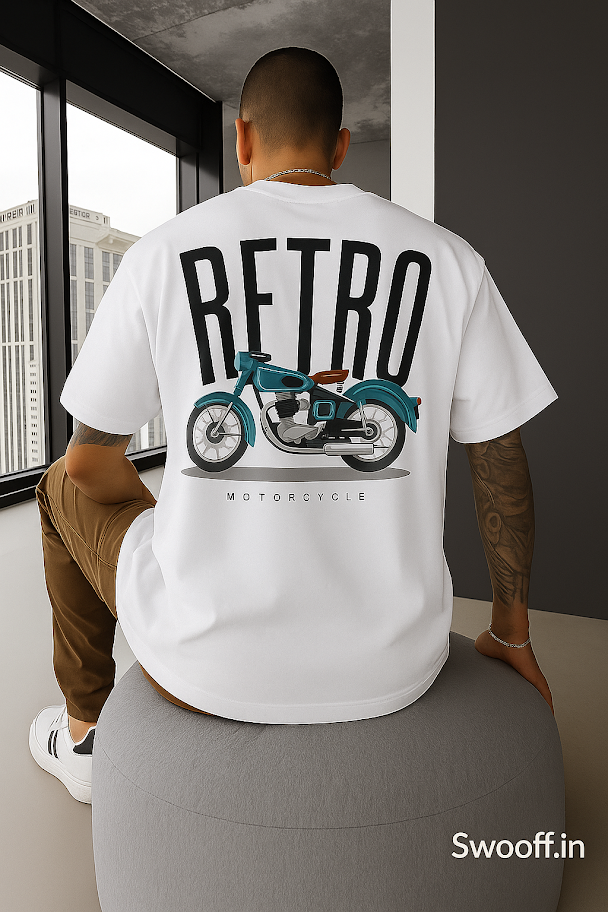 Retro Motorcycle Graphic T shirt  – Oversize