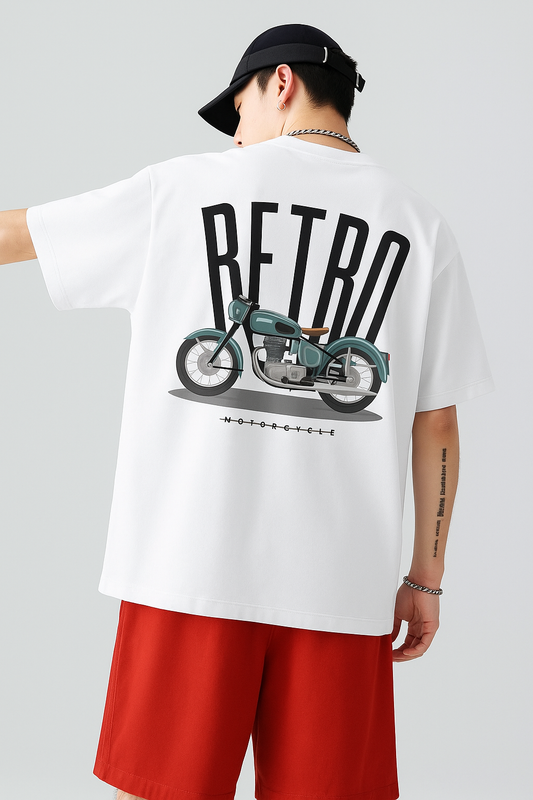 Retro Motorcycle Graphic T shirt  – Oversize
