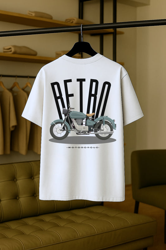 Retro Motorcycle Graphic T shirt  – Oversize